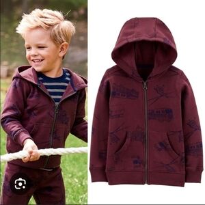NWT Carter's Maroon Hoodie & Pants Matching Set